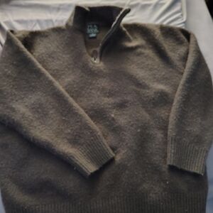 Men's Charcoal Zip-Up Sweater